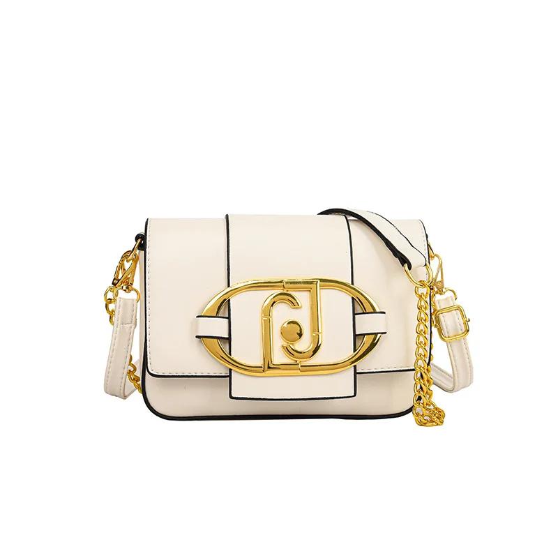 Многофункциональная сумка через плечо с металлической пряжкой и цепочкой для женщин, сумка через плечо с замком, роскошный дизайн, квадратные сумки, новая мода