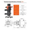 23A RV Mini Diaphragm Pump DC 12V 24V Self Priming Water Pump RV Fresh Water Pressure Pump On Demand