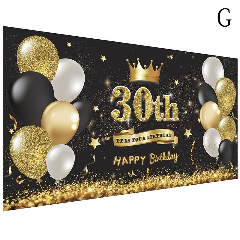11 стилей Bday Party Decor Happy Birthday Backdrop Birthday Flag Balloons 18th 30th