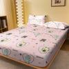 1 Cartoon Cute Animals Dinosaur Printed Matte Fitted Sheet, Bedroom Printed Bed Cover, Bedding (Excluding Pillowcases)