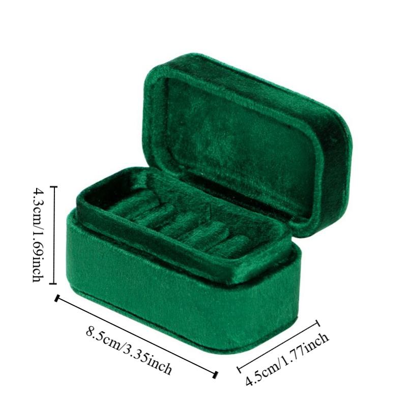 Wedding Rings Bearer Box Square Jewelry Organizer Velvet Rings Holder  Marriage Anniversary