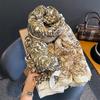 Floral Age Reducing and Beautiful Scarf Sunscreen Shawl High-end Scarf for Women