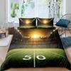 American Football Duvet Cover Set Full Size Sports Games Bedding Set Soccer Rugby Field Comforter Cover for Boys Quilt Cover Set