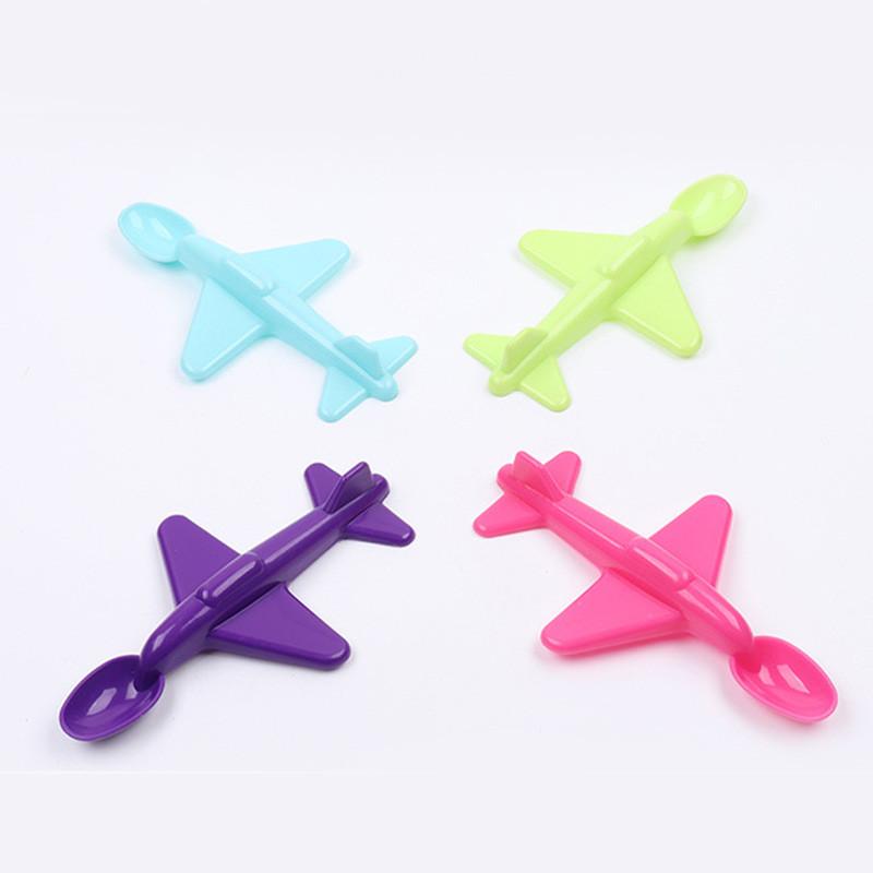 Childrens Airplane Shaped Plastic Spoon With Cute Design For Kids Meals And Gifting