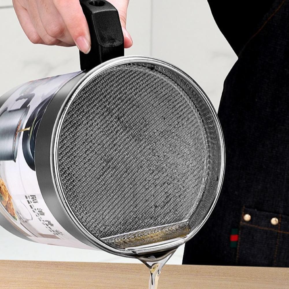 Large Capacity Oil Filter Pot Isolate Impurities Grease Dripping Separator Storage Jug  Kitchen