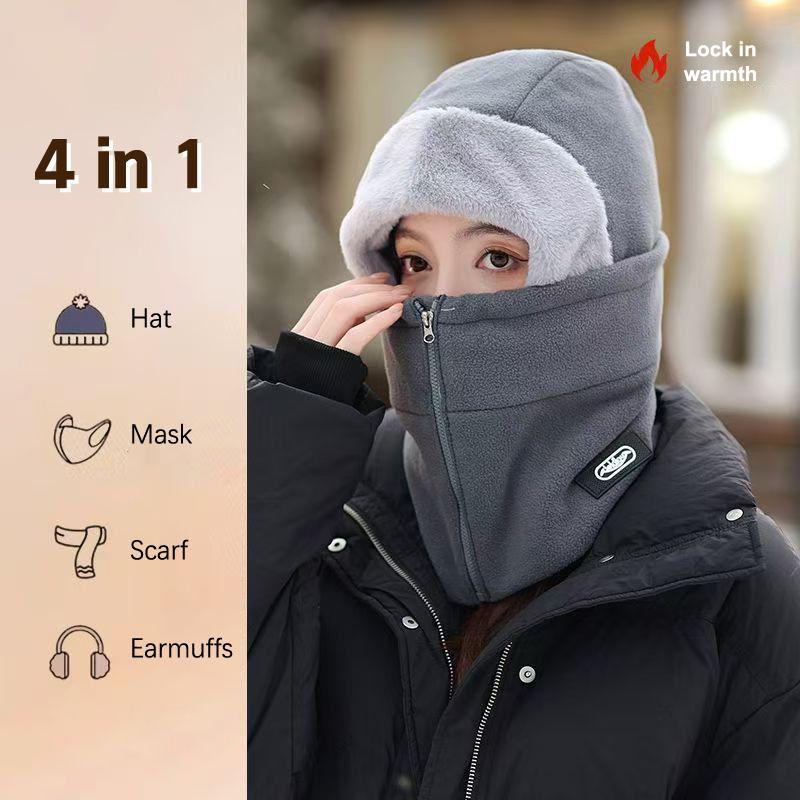 Зимняя шапка для мужчин и женщин, ветрозащитная, с защитой ушей, бафф на шею, утолщенная маска для езды на велосипеде, теплая и защитная, для улицы