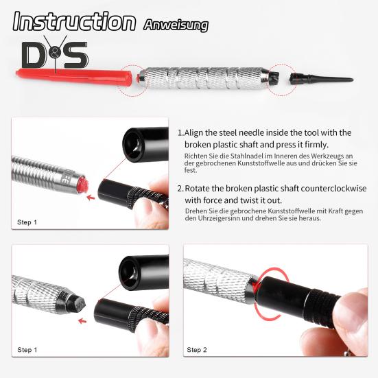 Инструмент для удаления сломанного вала, экстрактор сломанного наконечника дротика, съемник наконечника дротика, ремонтный аксессуар для стальных и мягких дротиков