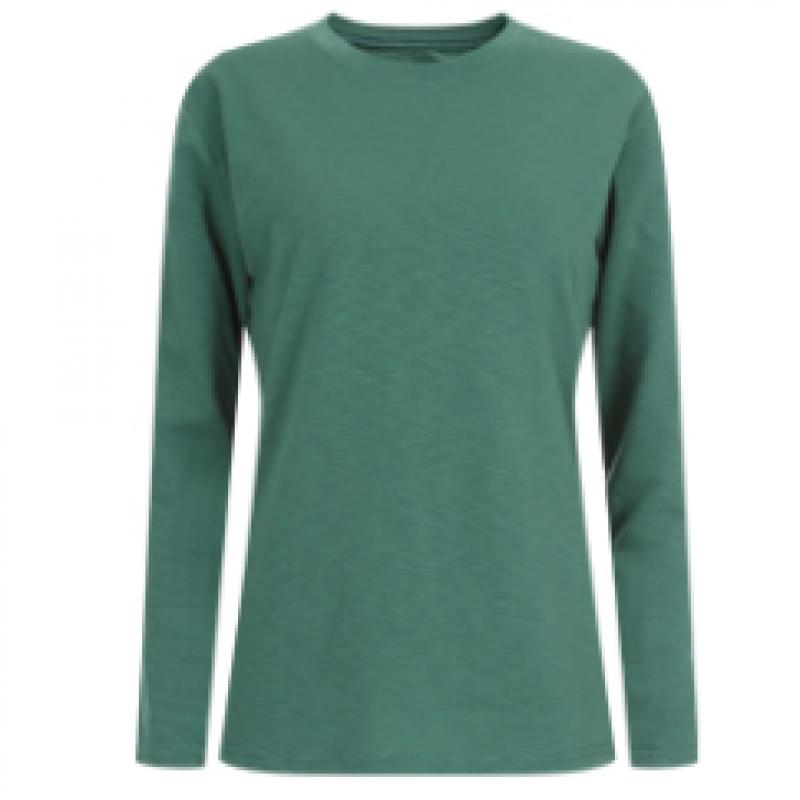 Shop Women Round Neck CoTTon Span Daily Plain Long Sleeve T shirT Dai Wsh 2032
