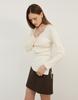 GIEMAR Mock Neck Unbalance Cut Knit Ivory