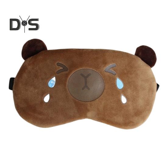 Капибара светонепроницаемый чехол для глаз с эластичной лентой плюшевый мультяшный зверь компресс на глаза для мужчин и женщин путешествия сон затемняющий чехол для глаз
