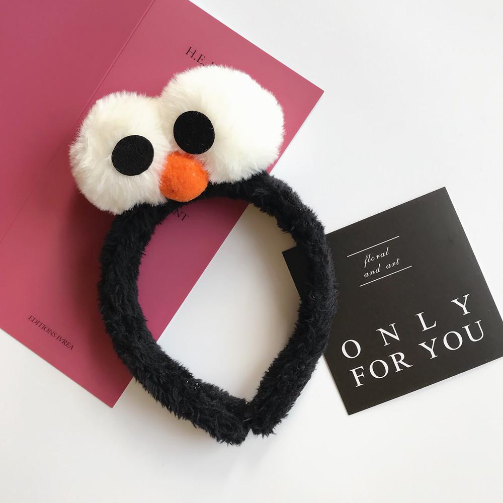 Cartoon Cute Headband New Plush Big Eyes Headband Women's Face Wash Headband Children's Headwear