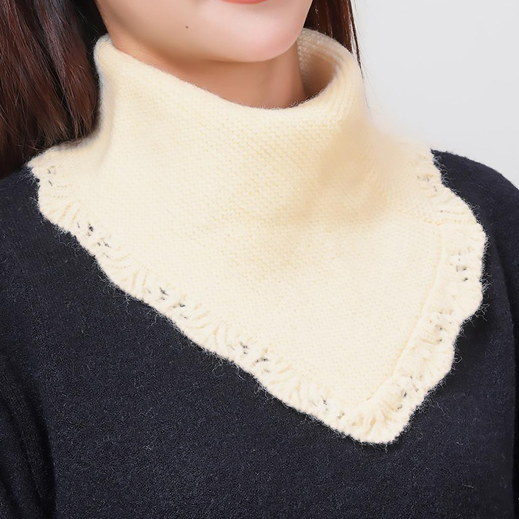 New Detachable Knitted Turtleneck Fake Collar For Women Neck Warmer Autumn Winter Warm Cover Head Neck Knitting False Collar