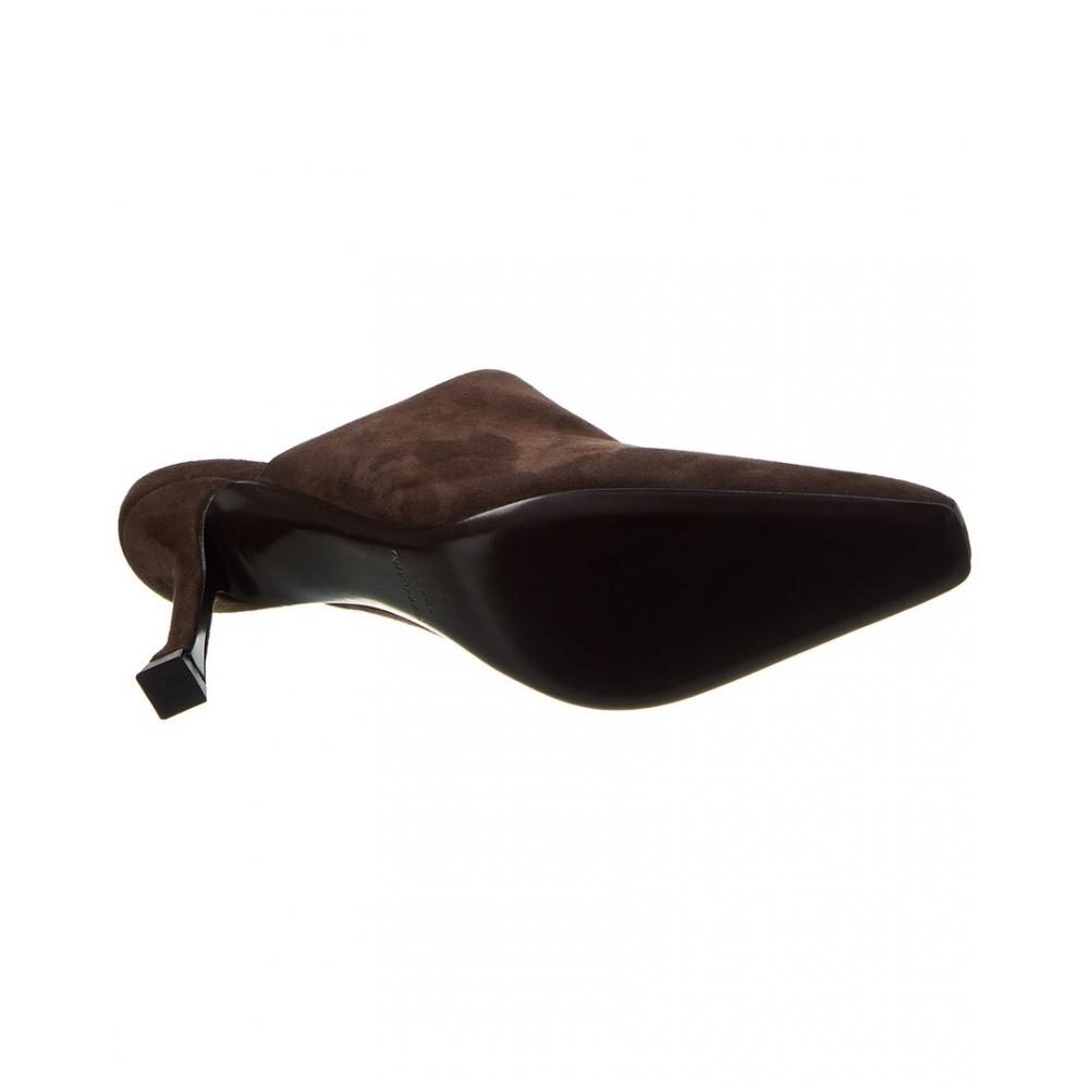 Salvatore Ferragamo Ferragamo Graph Sophye Suede Mule Brown