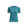 Rush Series Solid Logo Embroidered Crew Neck Short Sleeve T-Shirt Women Tops Glacier-Blue 1373929-433