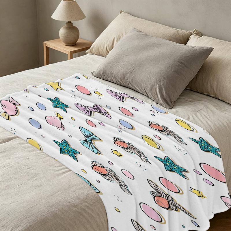 Lightweight Flannel Throw Blanket – Soft Cozy Warm Throw, Cute Design for Home Decor, Halloween & Christmas, Ideal for Couch, Bed & Window Sill