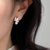 Серьги-пусеты с жемчугом в виде капли масла и листа серебряной иглы, Элегантные женские серьги-гвоздики с жемчугом, Подарок