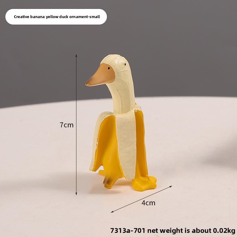 Duck Banana Resin Animal Sculpture Fun Desktop Decorations Gift Friends For