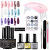 Набор для ногтей УФ-светодиодная лампа-сушилка с 11 шт. Набор гель-лаков для ногтей Soak Off Маникюрные инструменты Блеск DIY Очаровательные аксессуары Наборы художественных инструментов