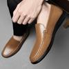 Модные высококачественные лоферы мужские туфли без застежек из кожи, официальная мужская обувь, удобная дышащая повседневная обувь, роскошная кожа