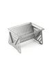 Leeseph Portable Charcoal Grill, Small BBQ Grill Stainless Steel Camping Fire Pit for Camping Patio Outdoor Detachable Grill