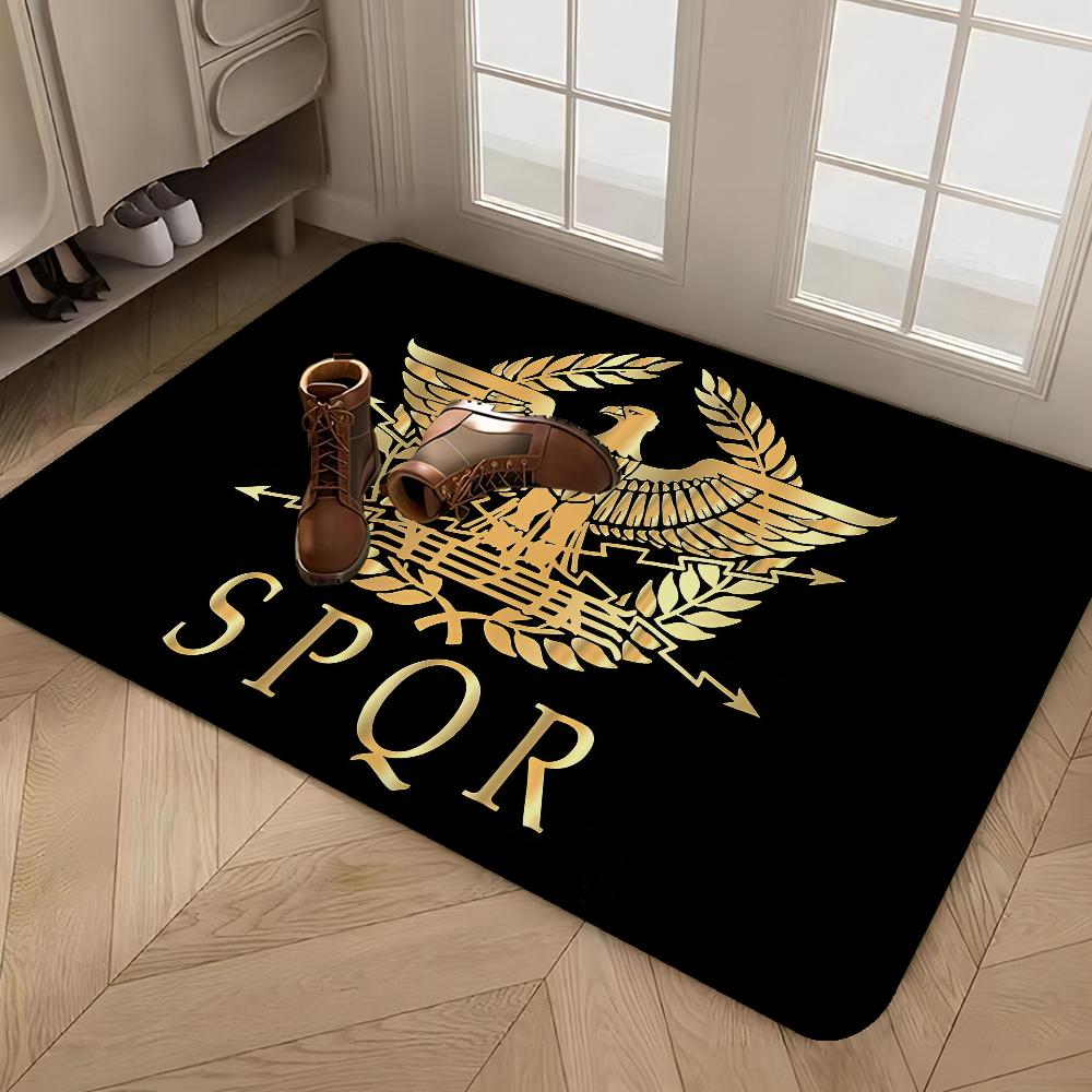 Римский SPQR Принтованный Коврик для Пола Прямоугольный Противоскользящий Домашний Мягкий Коврик для Ванной Придверный Коврик для Помещений и Улицы Современный Домашний Декор