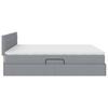 Storage Bed with Mattress Light Grey 160 x 200 cm