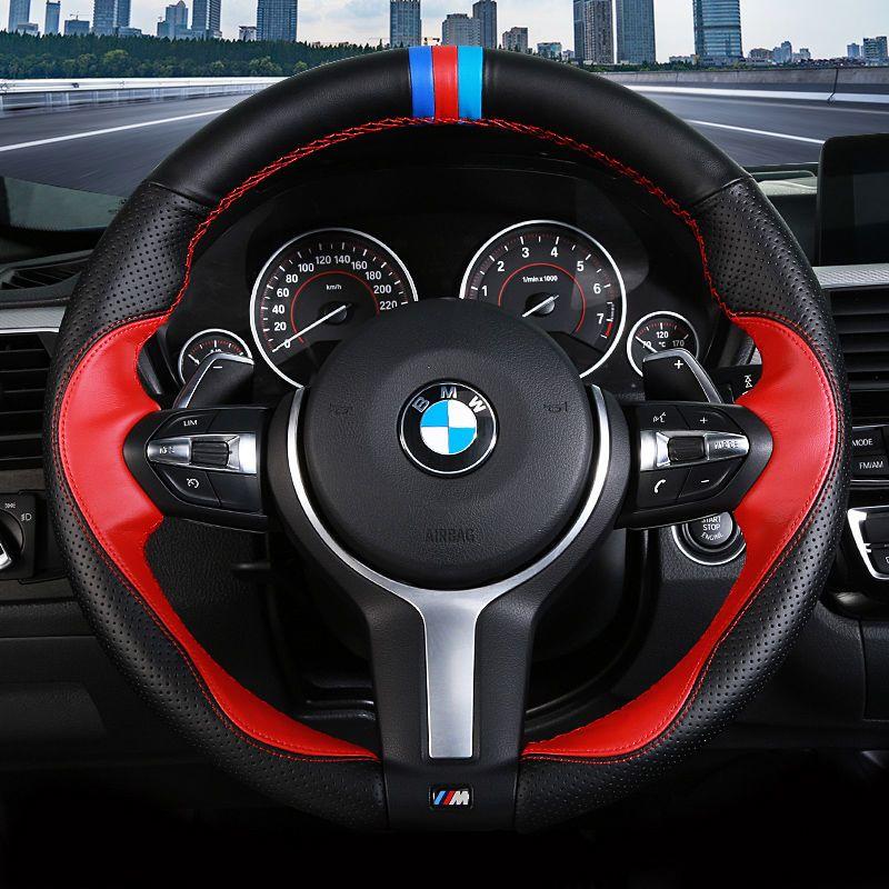 Чехол на руль автомобиля Ручная прошивка Нескользящий для BMW M Sport G30 G02 X5 F40 F41 g82 M4 Сделай сам Мягкая замша Салон автомобиля