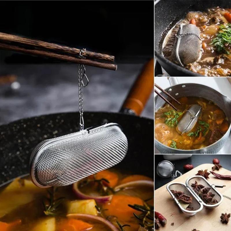 1 шт. Многоразовый инфузор для кулинарных специй из нержавеющей стали, ситечко для чая и трав