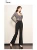 2026 Spring Bestseller Women's Slimming Black Split Flared Pants