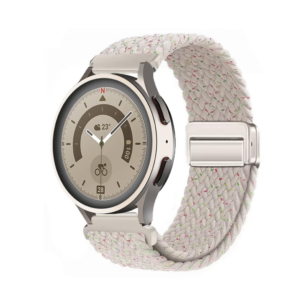 20mm 22mm Magnetic Braided Nylon Strap For Samsung Galaxy 4 5 6 44mm 40mm/Classic/5 Pro/Gear S3 Bracelet for Huawei Watch GT 4 3 2 Pro 46mm Wristband