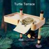 Turtle Terrace Smooth Surface Multifunctional Creative Solid Burr-free Resting Sleeping Detachable Reptile Animal Rest Terrace for Puppy