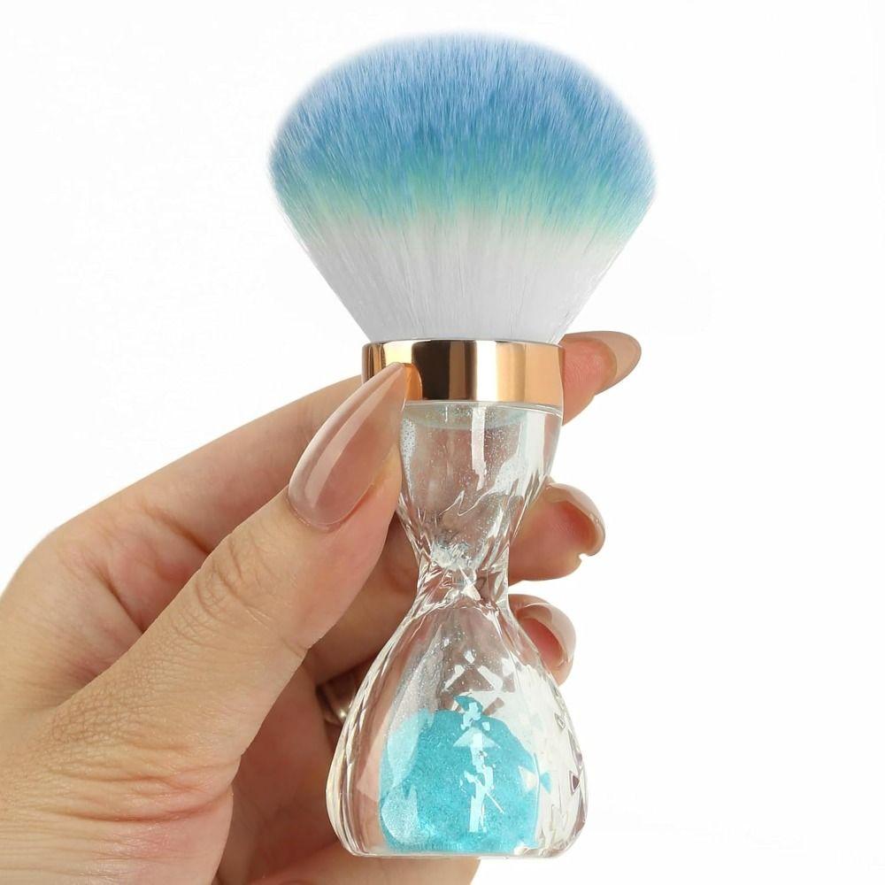Manicure Nail Dust Brush Hourglass-shaped Nail Art Brush New Clean Up Tools  for Acrylic Nails