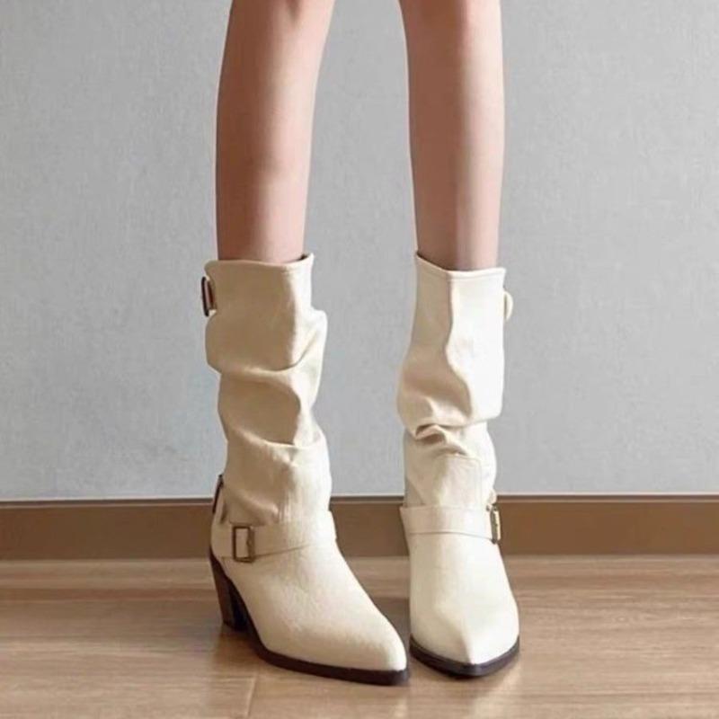 Autumn and winter new pointed boots women's boots thick heel high tube but knee boots high heel women's shoes