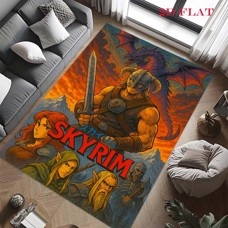 Ковер The Elder Scrolls для гостиной, спальни, дома, украшение для дивана, нескользящий коврик для детских игр