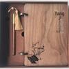 Подарочный набор в китайском стиле: Блокнот А5, Бамбуковая термокружка, USB-флешка, Подарочная коробка с гравировкой