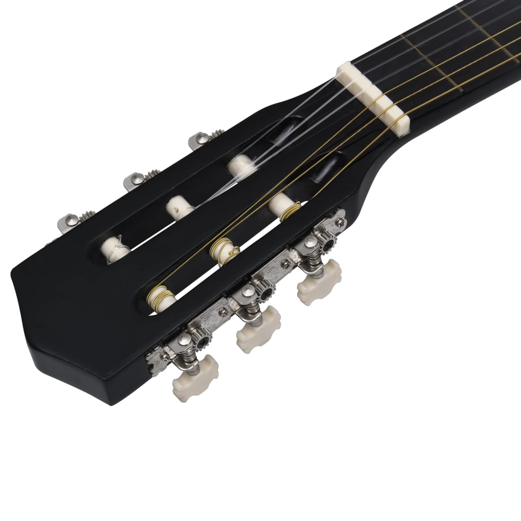 Classical Guitar for Beginners and Children with Carry Bag Black 1 2 Size (34 )