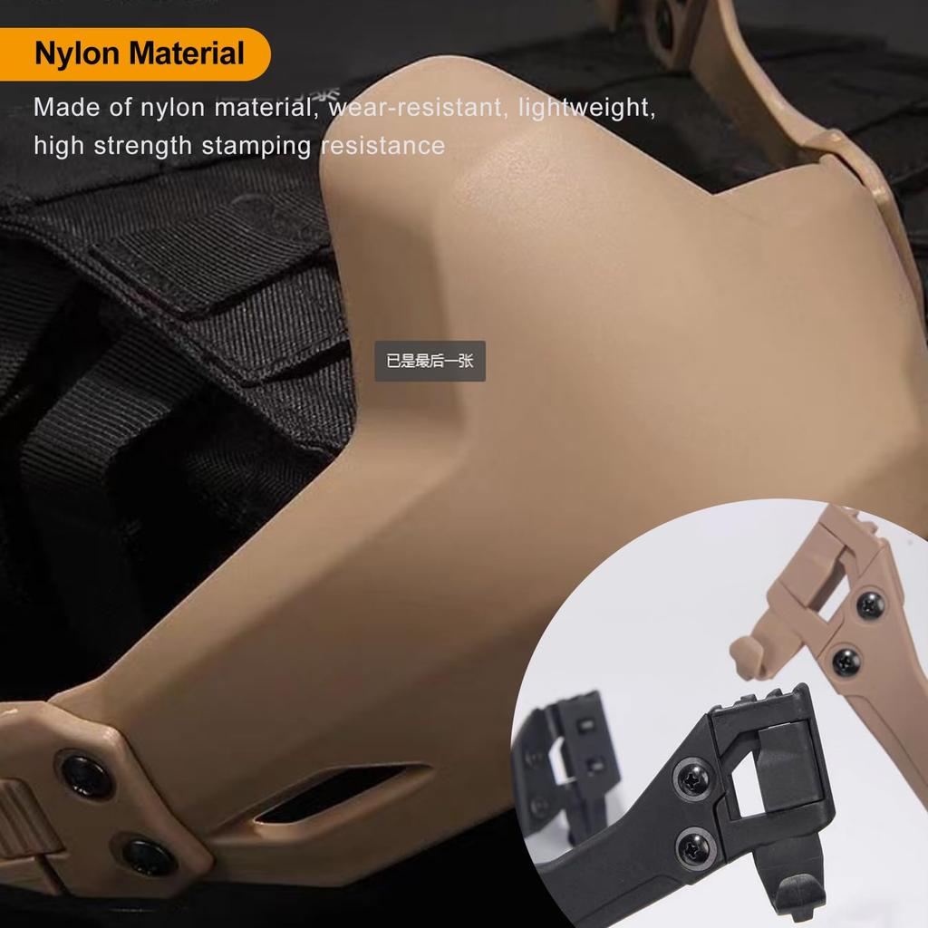 FMA Tactical Airsoft Mask Half Face Mask Tactical Airsoft Protective Mask Foldable Half Seal Mask for CS Game Cosplay (Б, Черный)