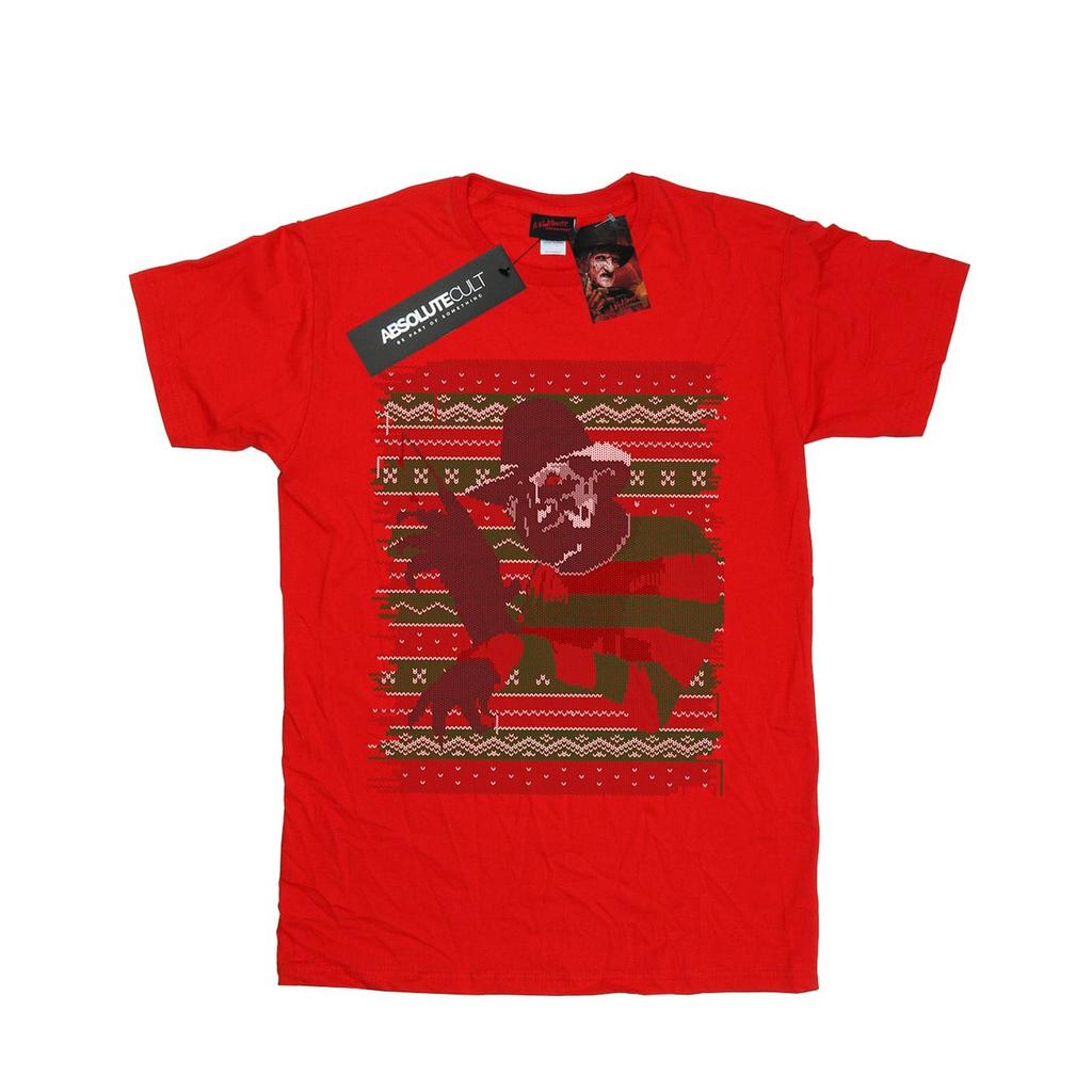 A Nightmare On Elm Street Mens Christmas Fair Isle T-Shirt
