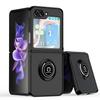 Shockproof Matte Phone Case for Samsung Galaxy Z Flip 6 5 4 3 Protective Cover Ring Stand Holder Shell Business Full Protection
