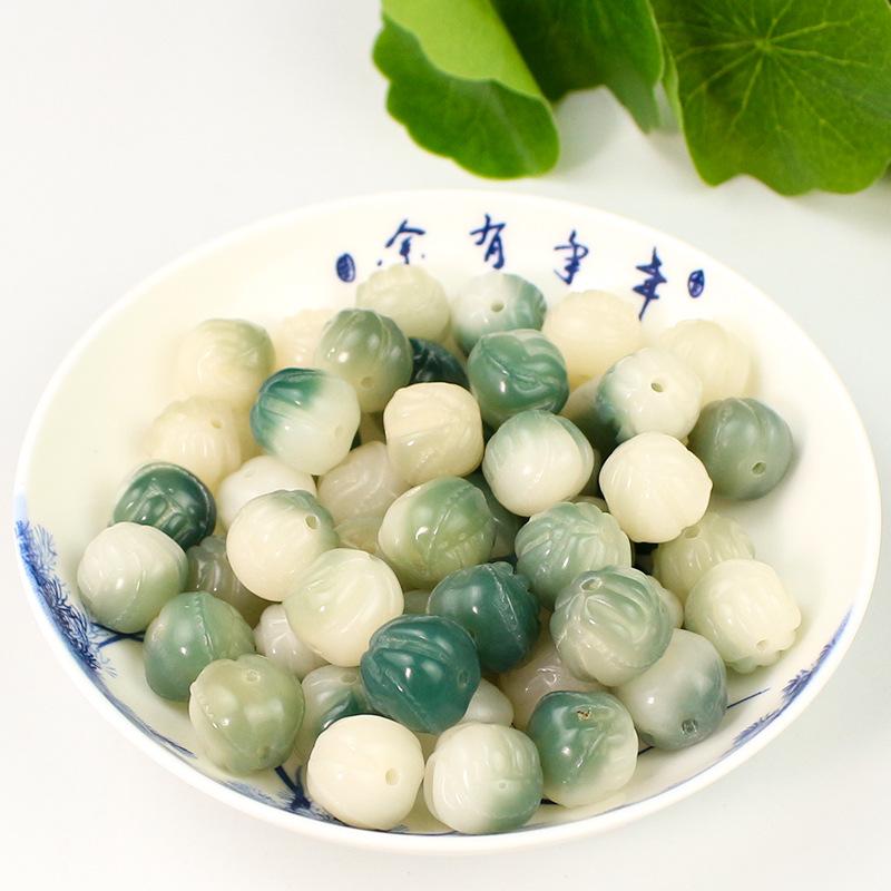 Бусины из корня бодхи с ручной резьбой в виде руки Будды - Разделительные бусины для браслета DIY с дизайном плавающего цветка