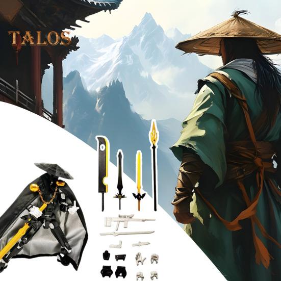 Knight-Errant Action Figure with Accessories Movable Joints 3D Printed Chinese Style Swordsman Robot Model Toy Articulated Dummy Figurine