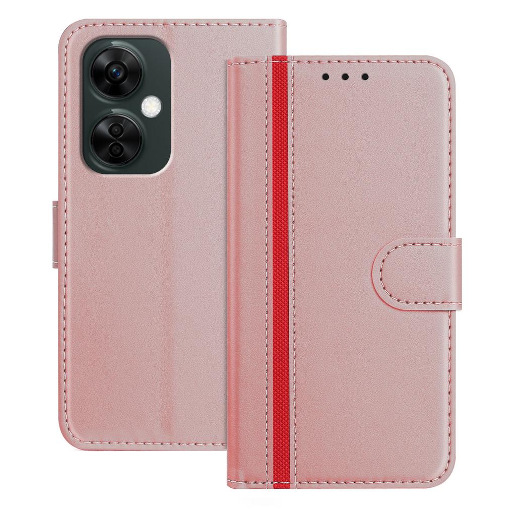 For OnePlus Nord CE 3 Lite 5G Phone Cases Wallet Stand Color Splicing Leather Cover with Magnetic Clasp