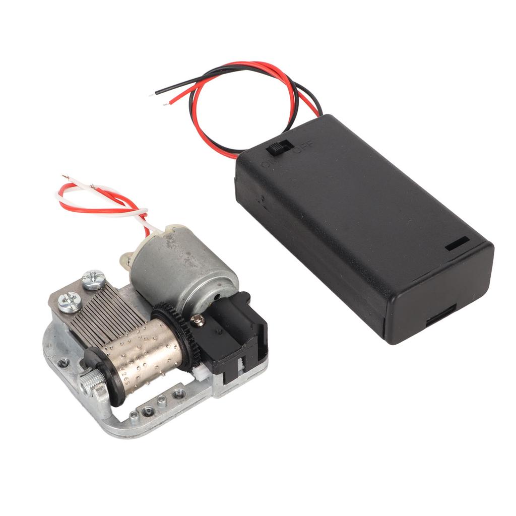 DIY Clockwork Music Box Battery Powered Soothing Music 18 Note Musical Mechanism Movement