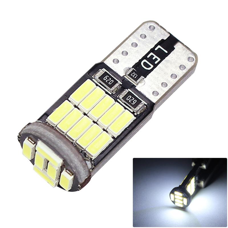 10 шт. Суперяркие светодиодные лампы T10/W5W 6000K с чипами SMD 4014 для освещения салона автомобиля и номерного знака