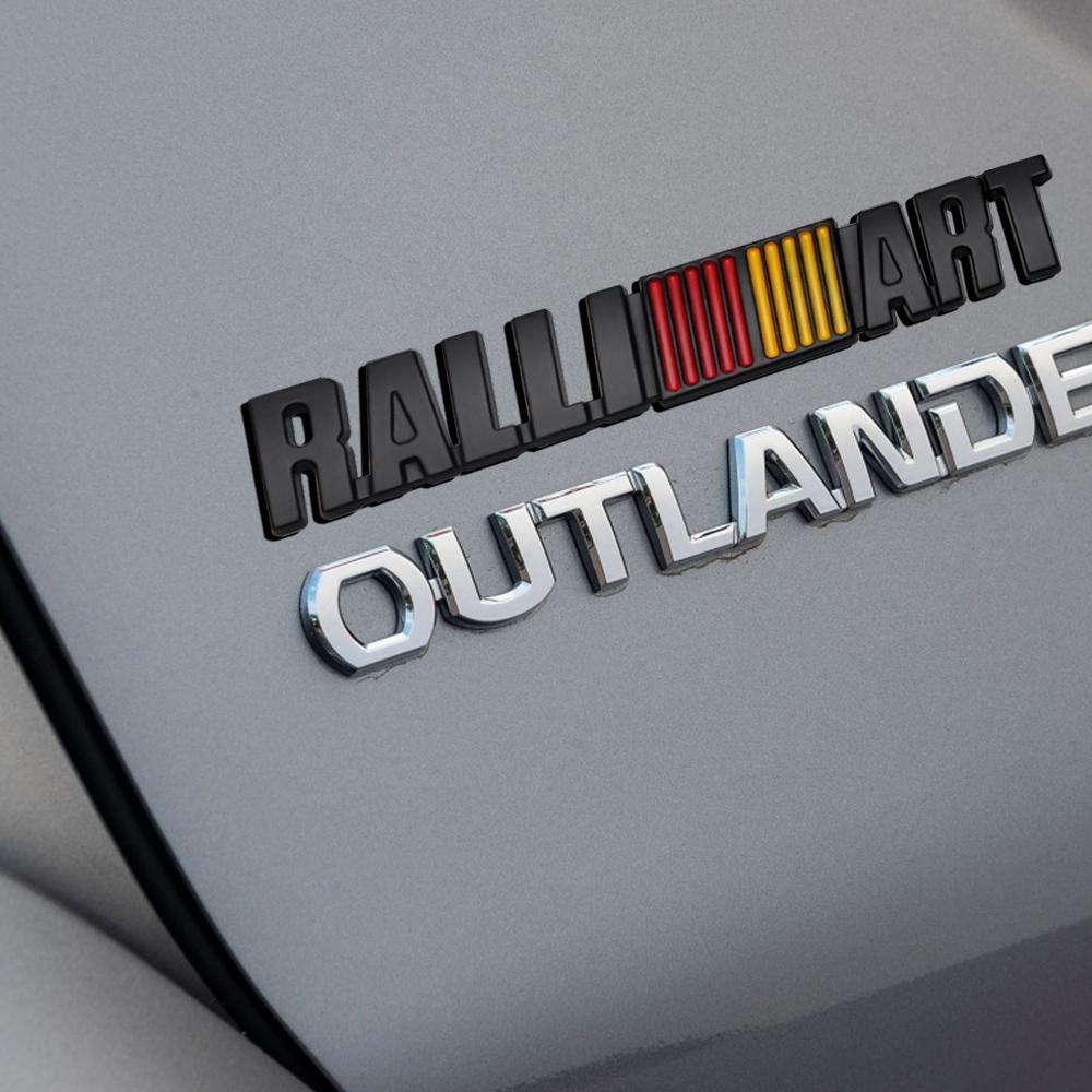 3D Metal RALLIART Front Grille Badge Car Body Trunk Decoration Sticker for MITSUBISHI Lancer Competition Outlander ASX Xpander