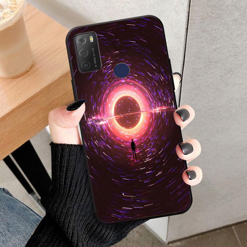 For TCL 20Y 20E Case Black Silicone Bumper Wolf Lions Soft TPU Covers for TCL 20E 6125F Funda Coque TCL20Y 20 Y 6156D Shells