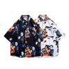 Мужская рубашка в стиле ретро, ​​мужской летний наряд, студенческий свободный крой, нишевый дизайн, повседневный мужской топ, верхняя одежда, пляжный топ
