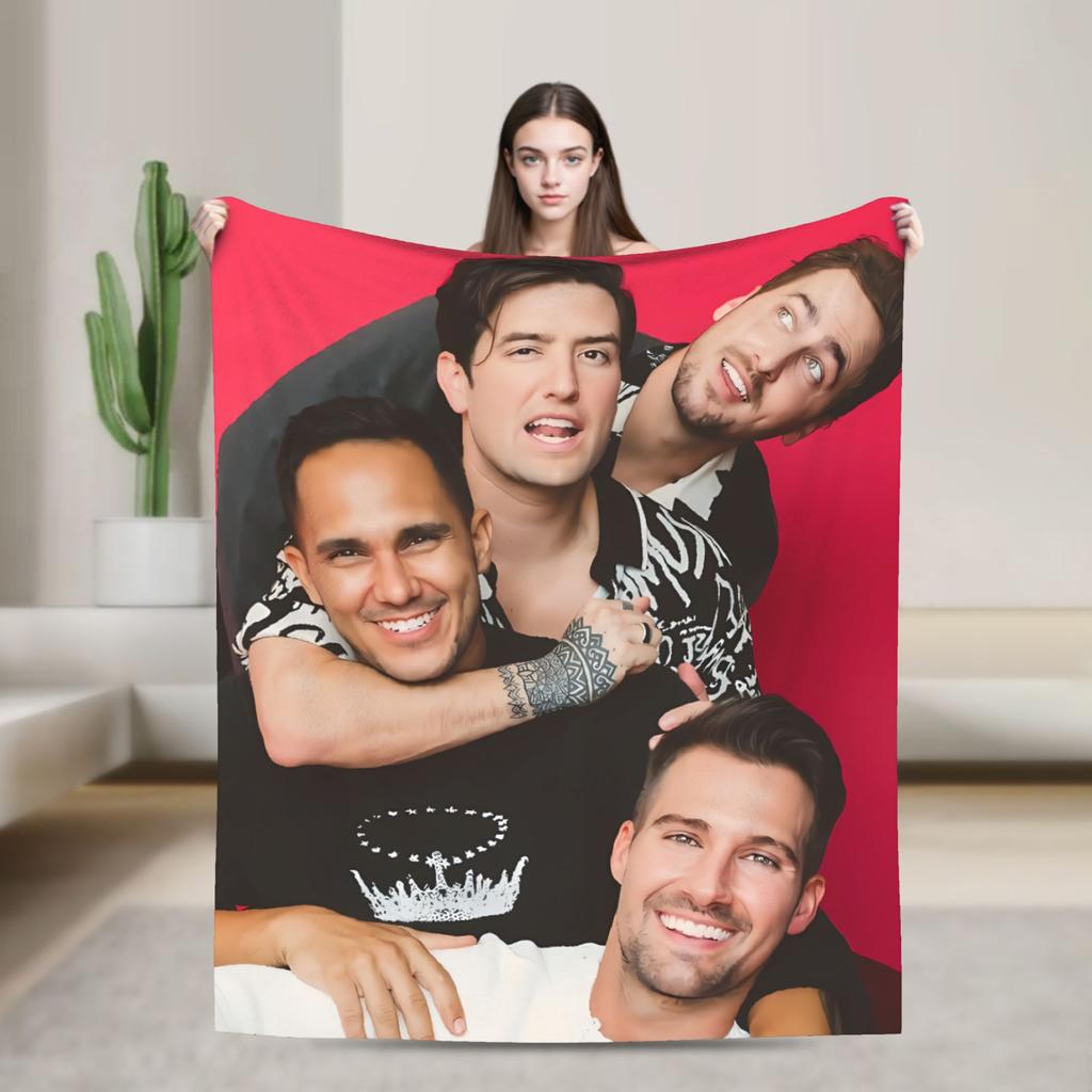 Big Time Rush Band  Flannel Blanket Winter  Super Soft Throw Blanket for Girls Boys Outdoor Funny Bedspread Sofa Bed Cover
