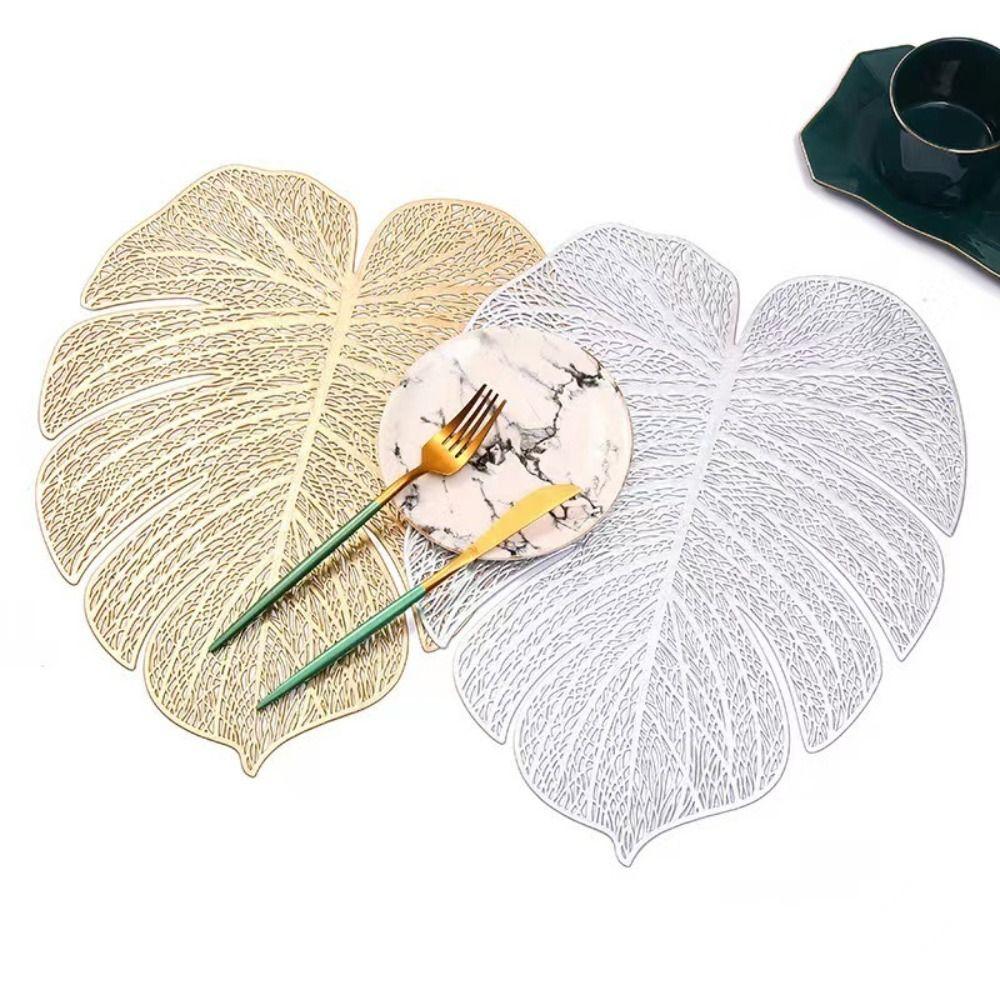 Heat Resistant Leaf-shaped Placemat Monstera Leaf Placemat Anniversary Celebration