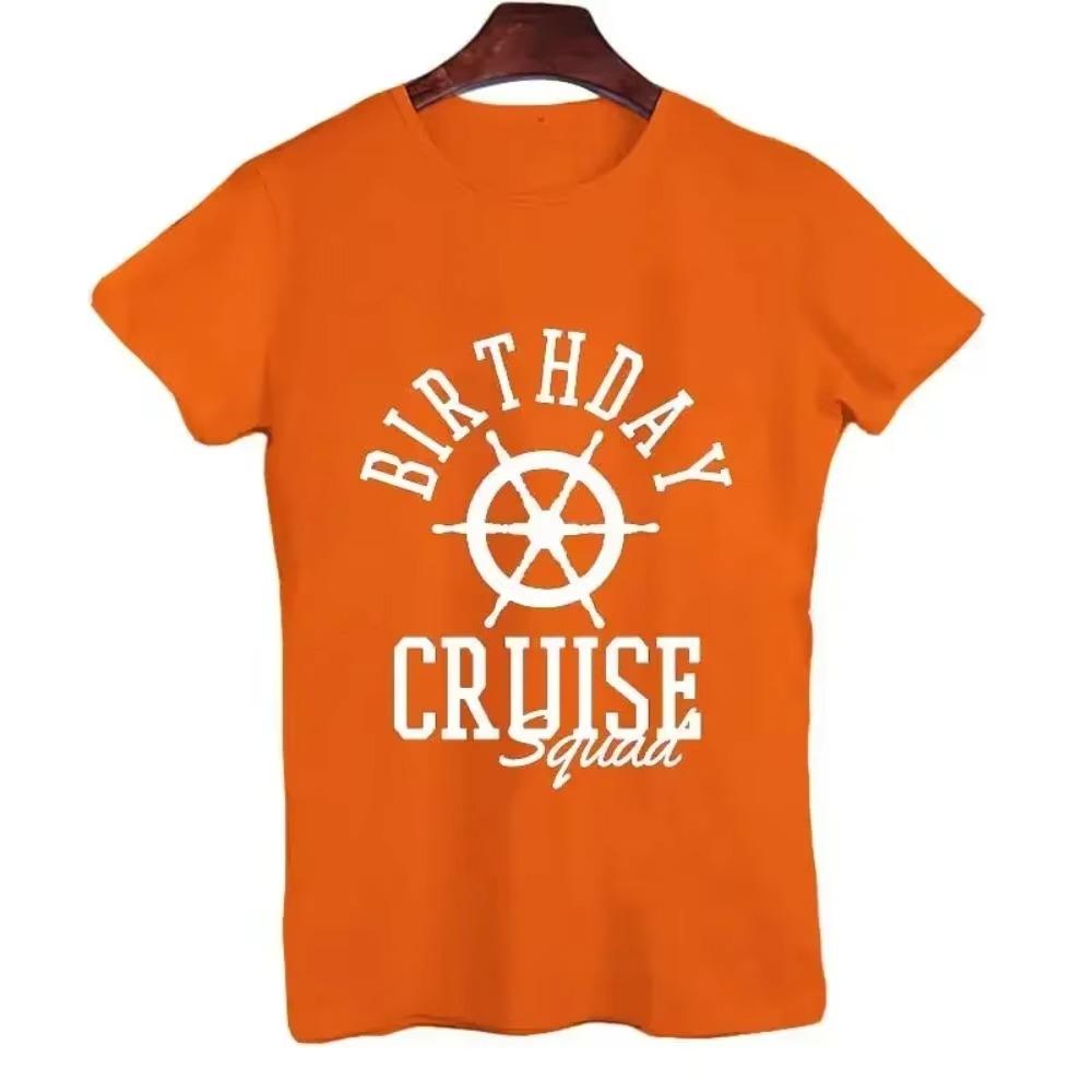 Футболка для мужчин День рождения Круиз Графический Уличная одежда Повседневная футболка с короткими рукавами Футболки Harajuku O Neck Футболки Летняя одежда унисекс Топы